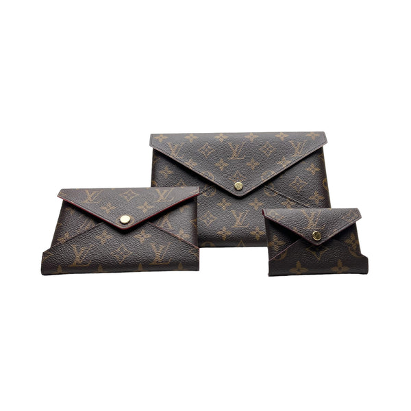Kirigami Pochette Pouch in Monogram coated canvas, Gold Hardware
