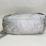 Velo Top handle bag in Distressed leather, Gunmetal Hardware