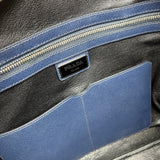 Baltic Blue Saffiano Leather Work Bag Messenger bag in Saffiano leather, Silver Hardware