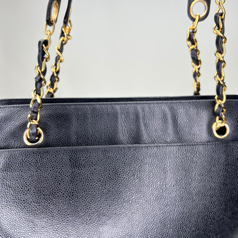 CC Tote bag in Caviar leather, Gold Hardware