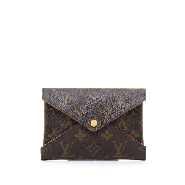 Pouch in Monogram coated canvas, Gold Hardware