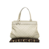 Mayfair Tote Top handle bag in Guccissima leather, Silver Hardware