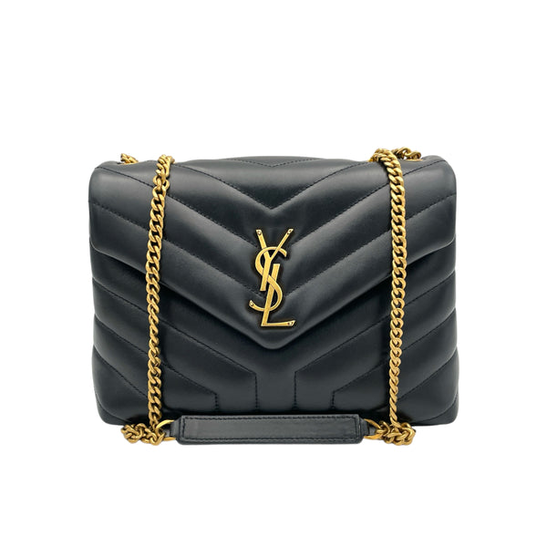 LouLou Small Crossbody bag in Calfskin, Gold Hardware