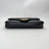 Marmont Black Crossbody Bag in Calfskin, Gold hardware