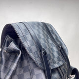 Christopher MM Backpack in Damier coated canvas, Silver Hardware