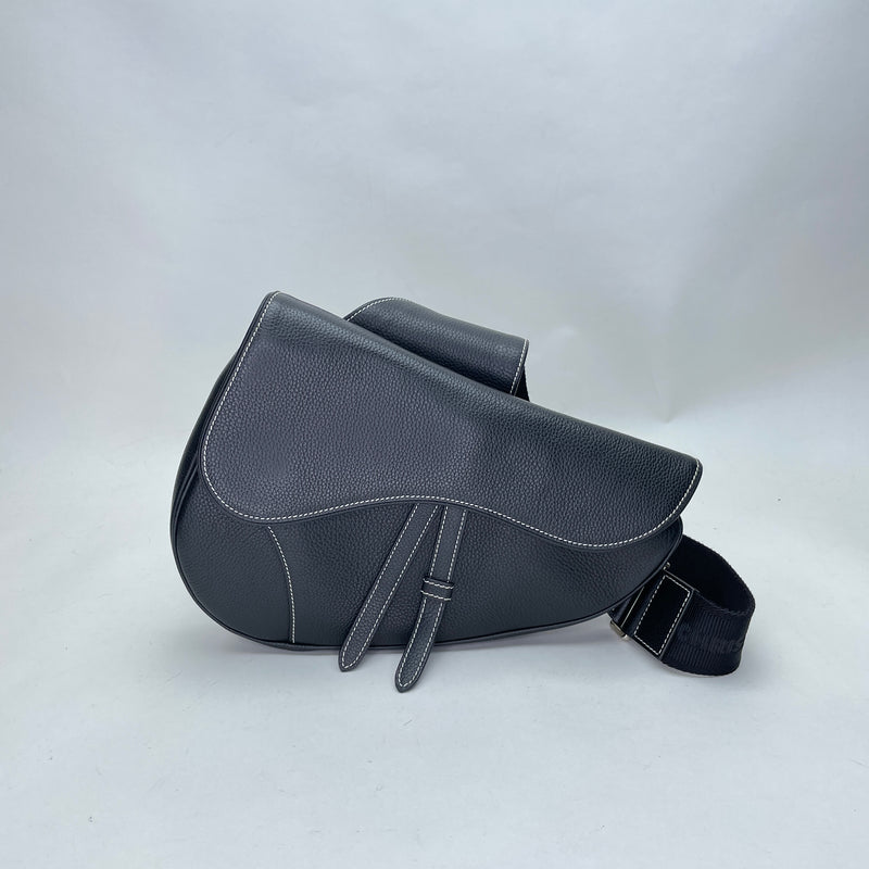 Saddle One Size Shoulder bag in Calfskin, Silver Hardware