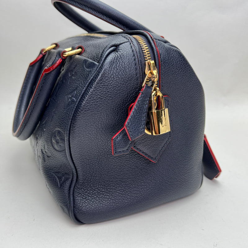 Speedy 25 Top handle bag in Monogram Empreinte leather, Gold Hardware