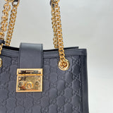 Padlock Small Shoulder bag in Guccissima leather, Gold Hardware