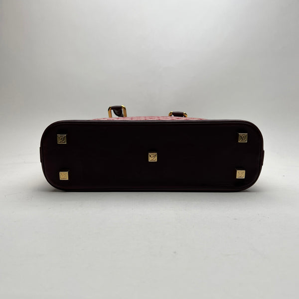 Mini Lin Alma Haut Top handle bag in Canvas, Gold Hardware