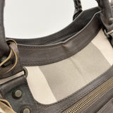 City Bag Top handle bag in Canvas, Ruthenium-finish brass Hardware