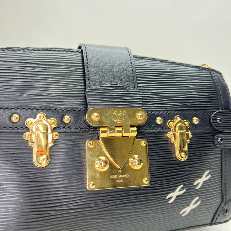 Trunk Clutch Mini Crossbody bag in Epi leather, Gold Hardware