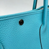 Garden Party 36 Top handle bag in Clemence Taurillon leather, Palladium Hardware