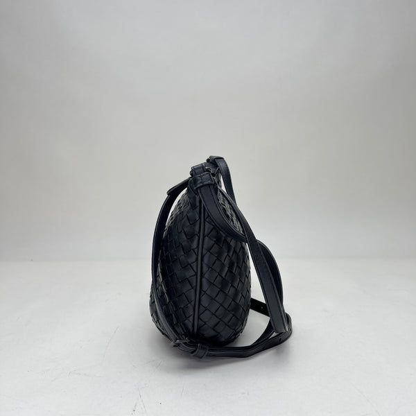 Sling Crossbody bag in Intrecciato leather, Antique Brass Hardware