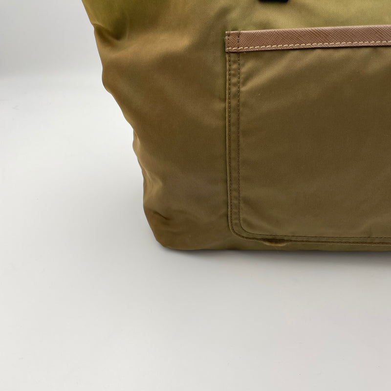 Shopping Tote bag in Nylon, Silver Hardware