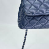 Coco Top handle bag in Caviar leather, Ruthenium Hardware