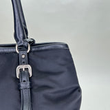 Tessuto Two-Way Top handle bag in Nylon, Silver Hardware
