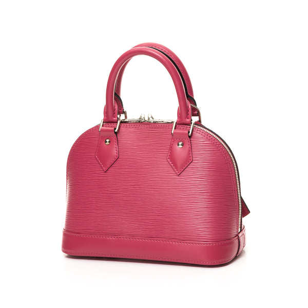 Alma BB Top handle bag in Epi leather, Silver Hardware