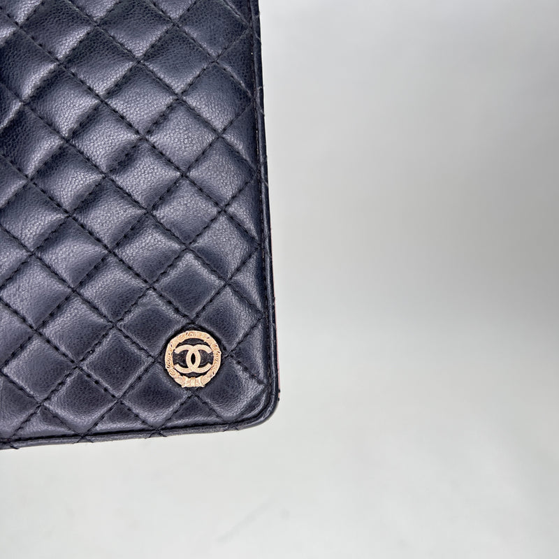 Classic Quilted Wallet in Lambskin, Gold Hardware