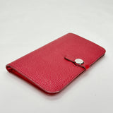 Dogon GM Wallet in Clemence Taurillon leather, Silver Hardware
