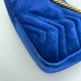 GG Marmont Mini  Mini Crossbody bag in Velvet, Gold Hardware