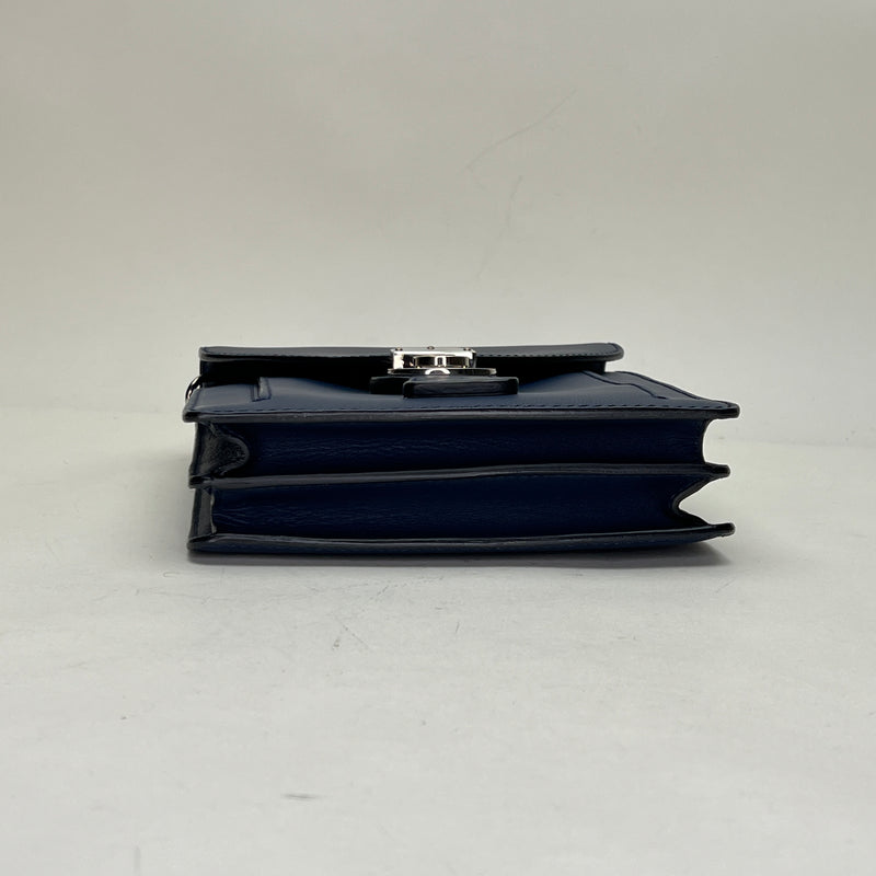 Dk88 Satchel Small Crossbody bag in Calfskin, Silver Hardware