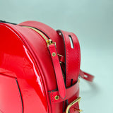 Boite Chapeau Souple Crossbody bag in Patent leather, Gold Hardware