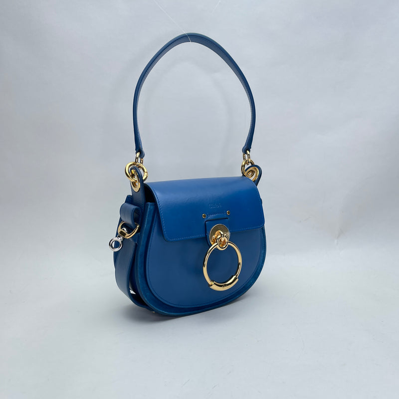 Tess Bag small Shoulder bag in Calfskin, Gold Hardware