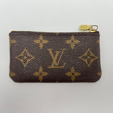 Zip Coin purse in Monogram coated canvas, Gold Hardware