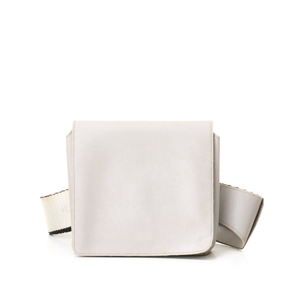 Square Belt bag in Nylon, Silver Hardware
