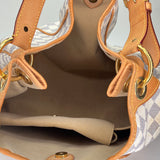 Galliera Damier Azur PM Shoulder bag in Coated canvas, Gold Hardware