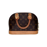 Alma BB Top handle bag in Monogram coated canvas, Gold Hardware