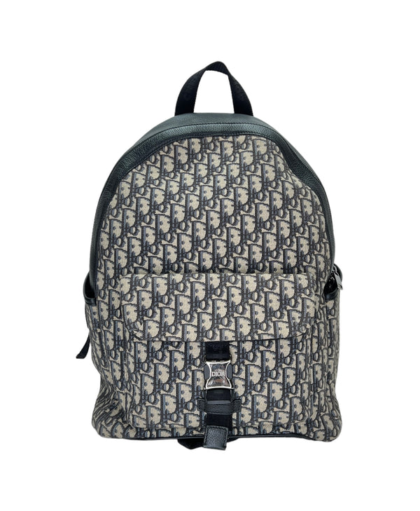 Oblique Backpack in Jacquard, Silver Hardware