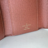 Victorine Compact Brown Wallet in Monogram Coated Canvas, Gold hardware