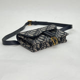 Saddle Mini Belt bag in Jacquard, Gold Hardware