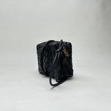 Loop Mini Crossbody bag in Intrecciato leather, Gold Hardware