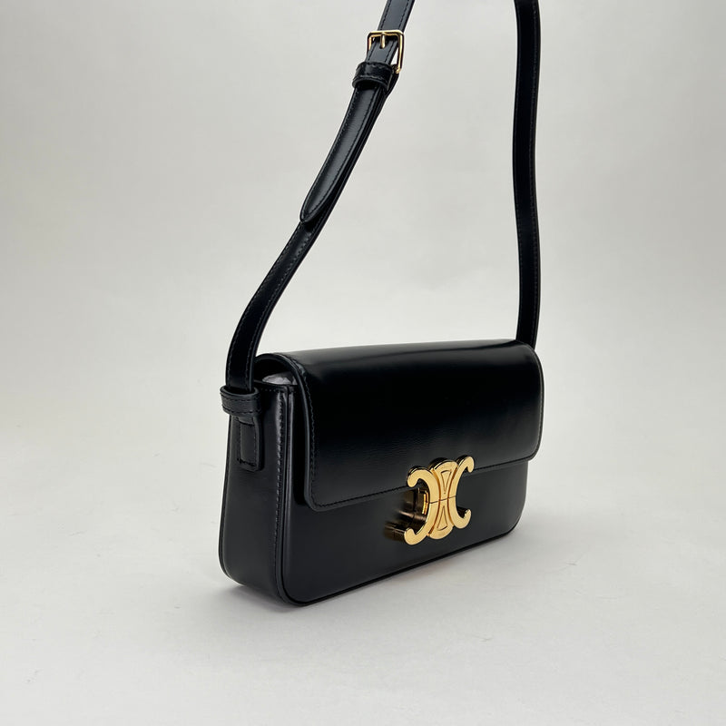 Mini Triomphe Mini Shoulder bag in Lambskin, Gold Hardware