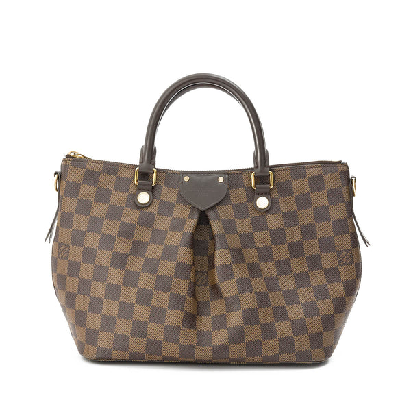 Sienna Damier PM Top handle bag in Coated canvas, Gold Hardware