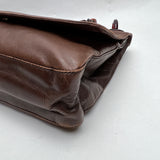 Embossed Chain Shoulder bag in Calfskin, Resin Hardware