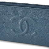Timeless CC Zip Long Wallet in Caviar Leather, Silver Hardware