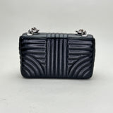 Diagramme Flap Quilted  Crossbody bag in Calfskin, Silver Hardware