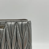 Matelasse Wallet in Lambskin, Silver Hardware