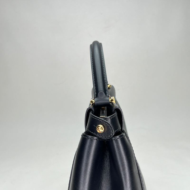 Peekaboo Medium Top handle bag in Calfskin, Gold Hardware