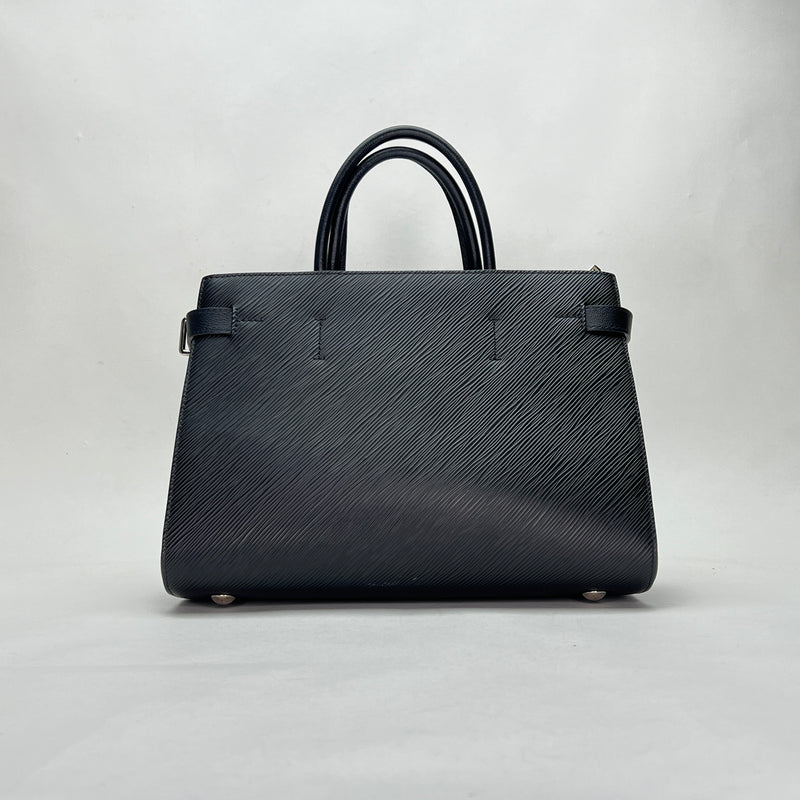 Twist Tote Top handle bag in Epi leather, Silver Hardware