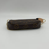 Pochette Accessoires Mini Wallet in Coated canvas, Gold Hardware