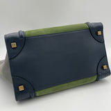 Luggage Mini Top handle bag in Suede leather, Gold Hardware