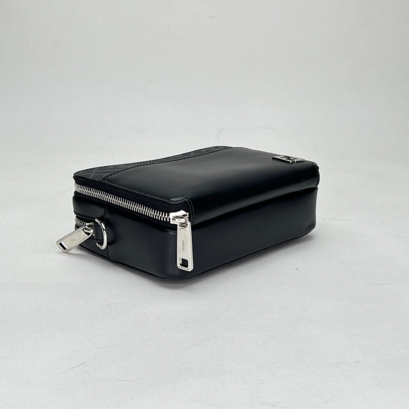 FF Camera Bag Mini Crossbody bag in Coated canvas, Silver Hardware