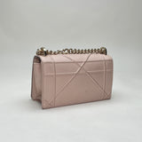 Diorama Small Pink Shoulder Bag in Calfskin, Gold hardware