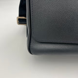Roman PM Messenger bag in Taiga leather, Silver Hardware