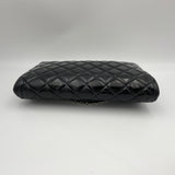 Quilted Shoulder bag in Patent leather, Silver Hardware