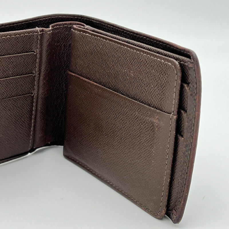 Slender Brown Wallet in Taiga Leather